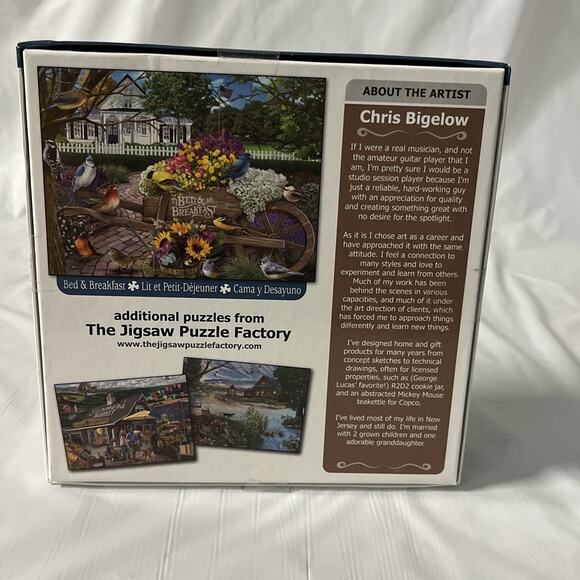 Rest & Relaxation Bed and Breakfast 550 Piece Jigsaw Puzzle New Sealed Box - Picture 2 of 2